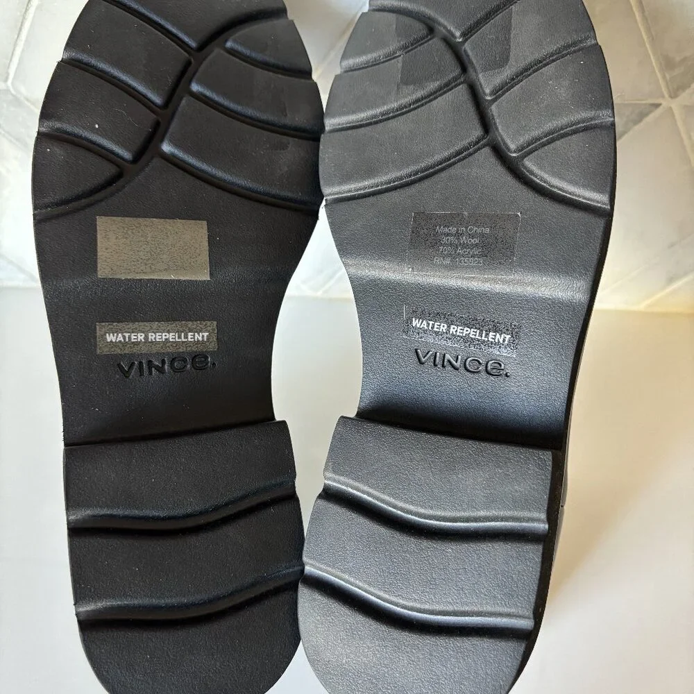 Vince Size 7.5M Black Wool Pull On Ankle Boot Rue Chelsea Boot Ankle Bootie - Picture 9 of 12